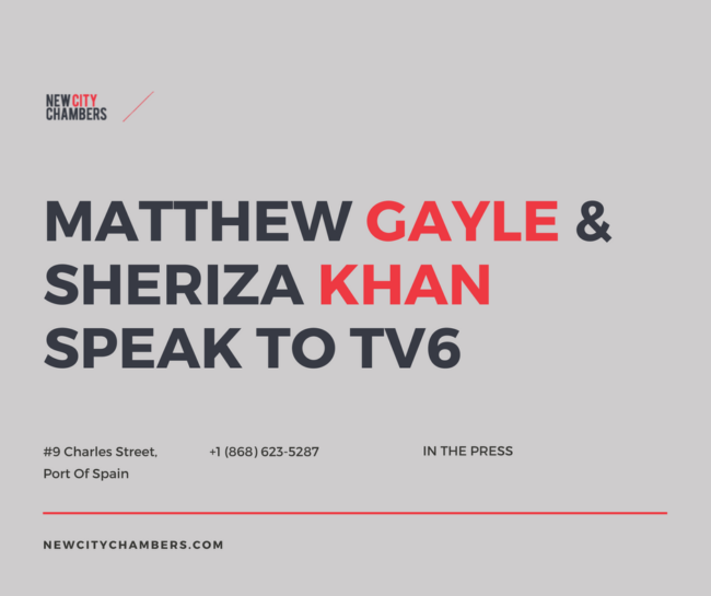 Matthew Gayle and Sheriza Khan Speak To TV6 News Trinidad and Tobago