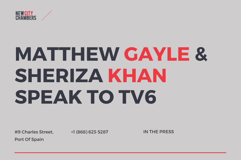 Matthew Gayle and Sheriza Khan Speak To TV6 News Trinidad and Tobago