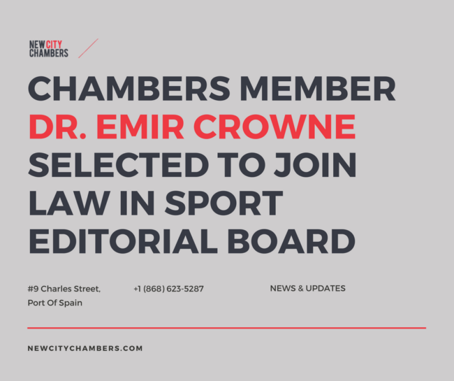 Emir Crowne LawInSport Editorial Board