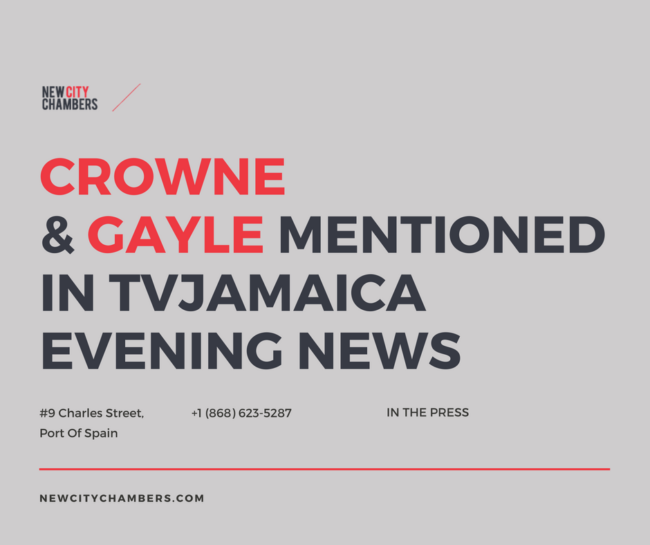 Dr Emir Crowne and Matthew Gayle mentioned in TVJamaica Evening News