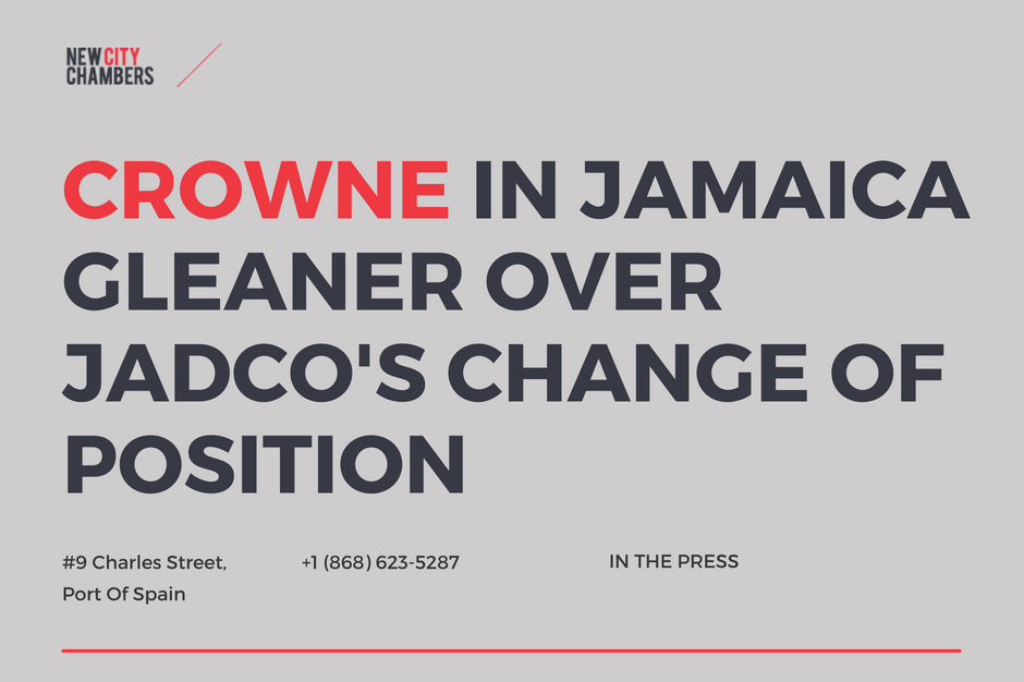 Dr Emir Crowne in Jamaica Gleaner over JADCO's change in position