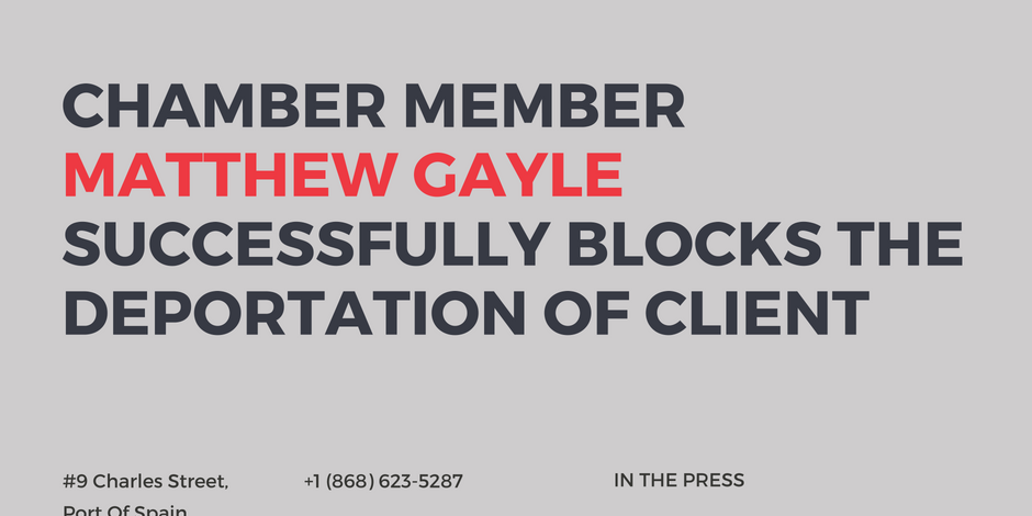 Matthew Gayle successfully blocks the deportation of a client