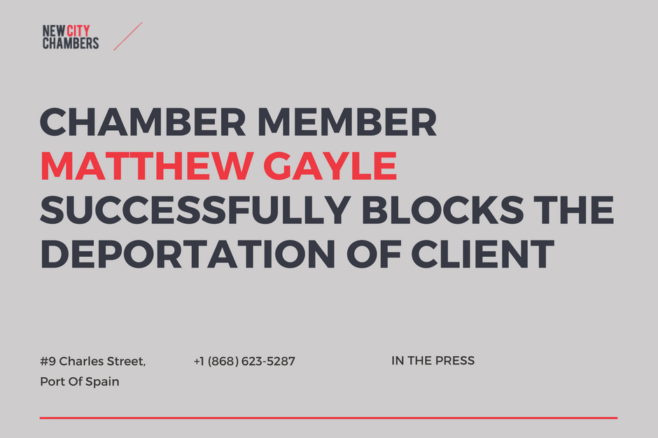 Matthew Gayle successfully blocks the deportation of a client