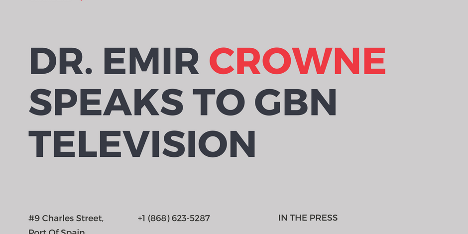 Dr Emir Crowne speaks to GBN Television