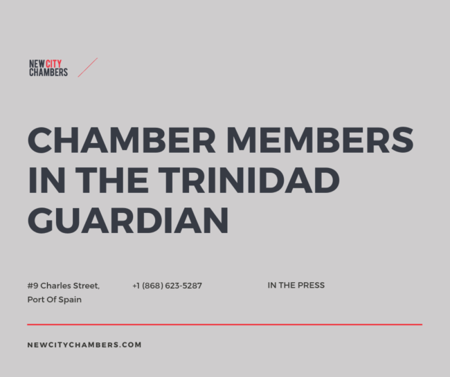 New City Chambers Members in the Trinidad Guardian