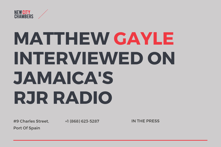 Matthew Gayle Interviewed On Jamaica's RJR Radio