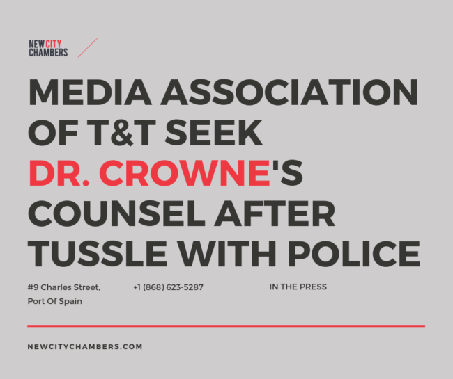 Media Association of Trinidad and Tobago Dr Emir Crowne Police Commissioner Gary Griffith