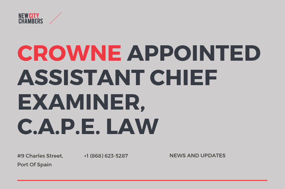Dr. Emir Crowne appointed assistant chief examiner of C.A.P.E. law