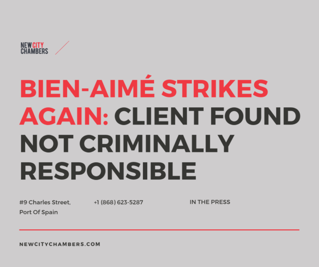 Alexandre BIEN-AIMÉ STRIKES AGAIN: CLIENT FOUND NOT CRIMINALLY RESPONSIBLE