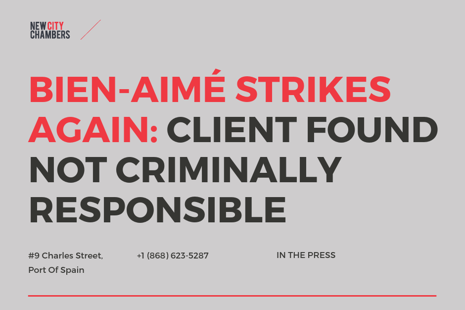 Alexandre BIEN-AIMÉ STRIKES AGAIN: CLIENT FOUND NOT CRIMINALLY RESPONSIBLE