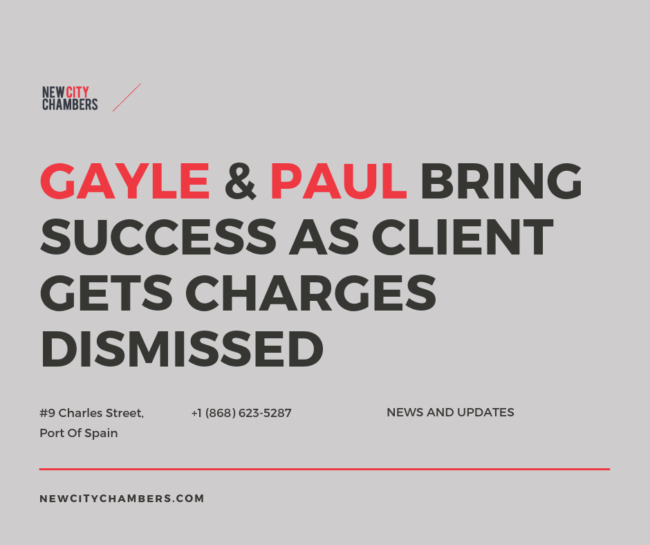 Matthew Gayle and Crystal Paul Bring Success As Client Gets Charges Dismissed