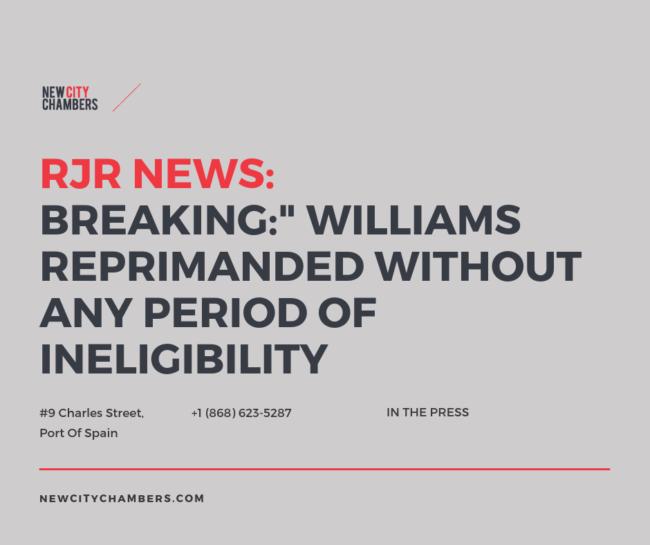 RJR News: BREAKING: Briana Williams reprimanded without any period of ineligibility