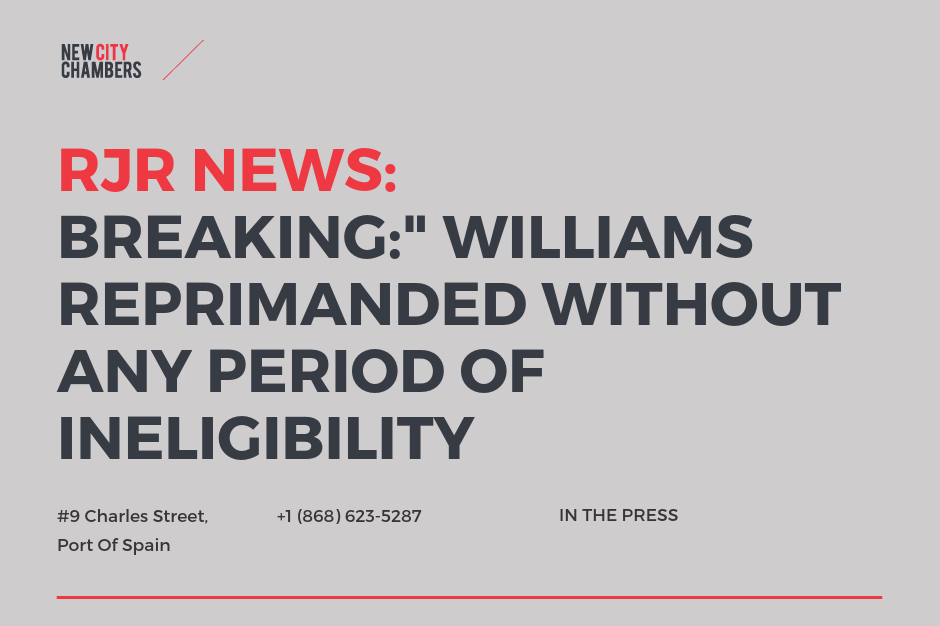 RJR News: BREAKING: Briana Williams reprimanded without any period of ineligibility