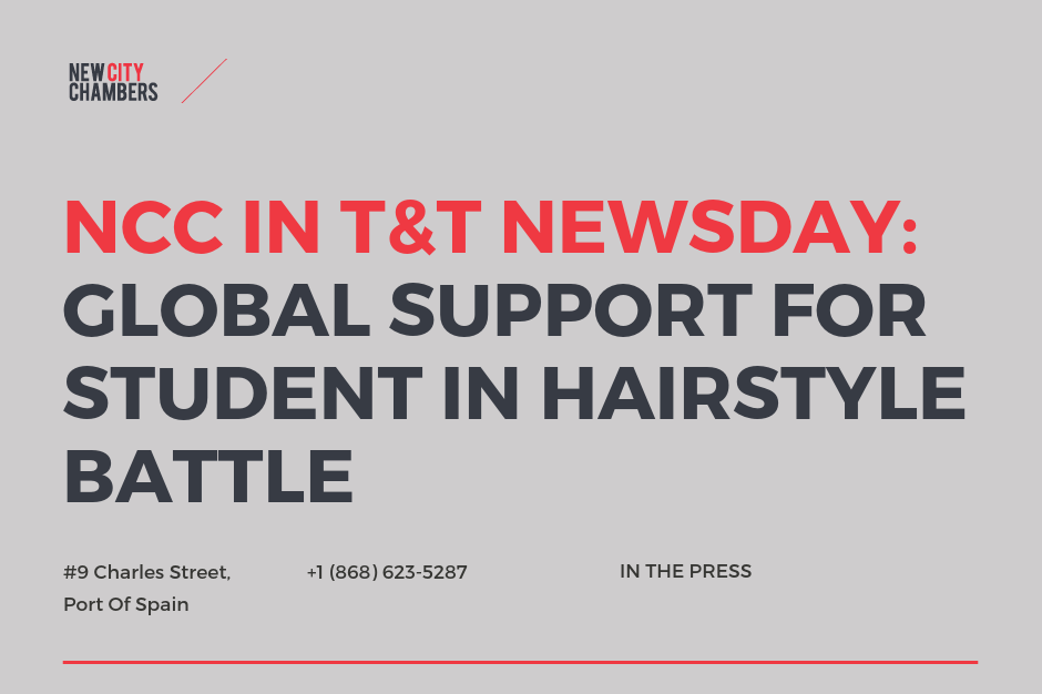 New City Chambers' Jason Jones in T&T Newsday: Global Support for Student in Hairstyle Battle