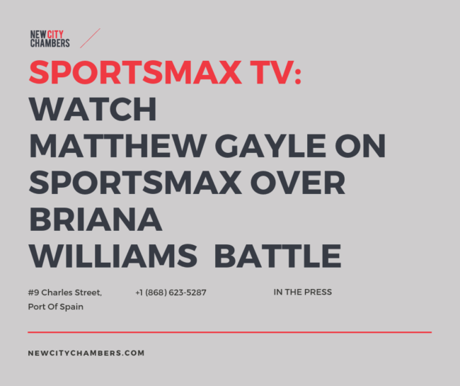 Watch Matthew Gayle On Sportsmax TV Over Briana Williams Battle