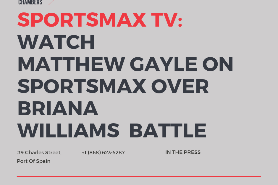 Watch Matthew Gayle On Sportsmax TV Over Briana Williams Battle
