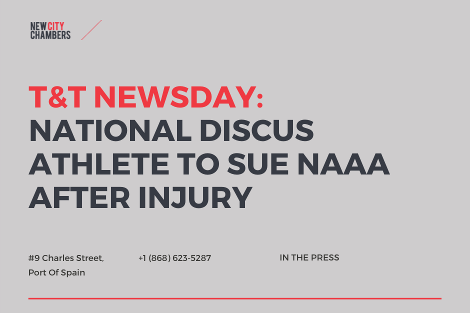 T&T NEWSDAY: NatIONAl discus athlete to sue NAAA after injury