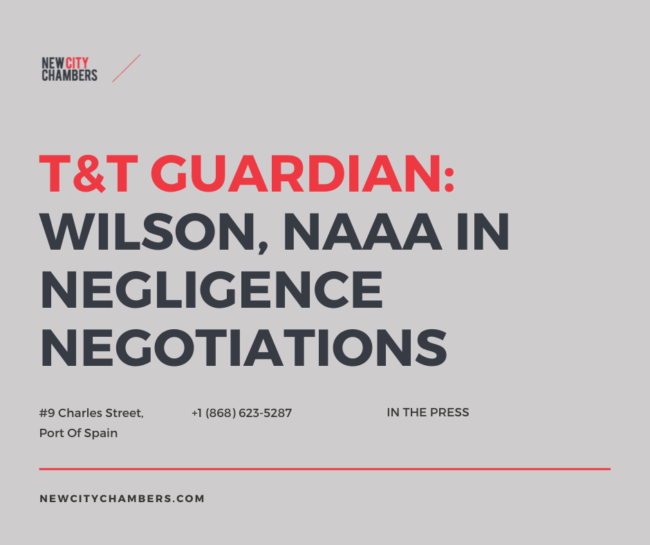 T&T GUARDIAN: Wilson, NAAA In Negligence Negotiations