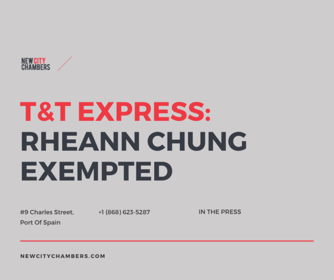 T&T EXPRESS: Rheann Chung Exempted
