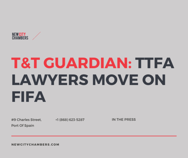 T&T GUARDIAN: TTFA Lawyers Move On FIFA