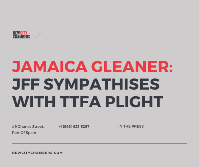 JAMAICA GLEANER: JFF Sympathises With TTFA Plight