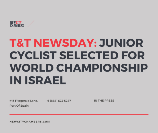T&T NEWSDAY: Junior Cyclist Selected By TTCF For World Championship In Israel
