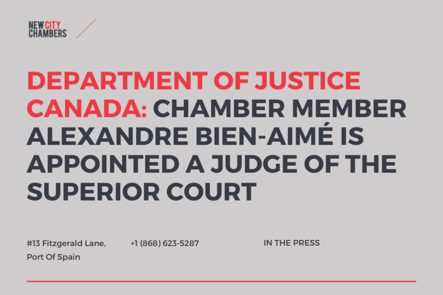 Chamber Member, Alexandre Bien-Aimé, Is Appointed A Judge Of The Superior Court